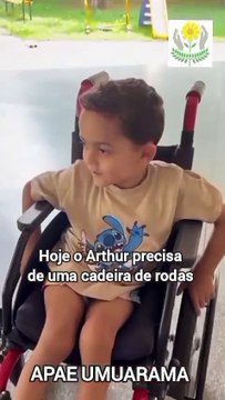 Apae e família fazem campanha para comprar cadeira de rodas para menino de Umuarama