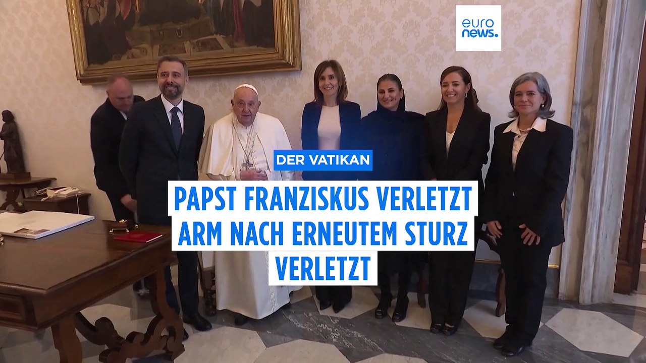 Papst Franziskus verletzt sich nach erneutem Sturz am rechten Arm