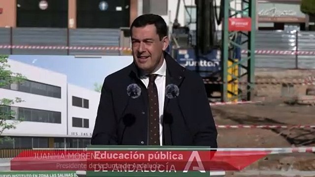 Moreno anuncia la licitación este año del IES Las Marinas en Roquetas de Mar por diez millones