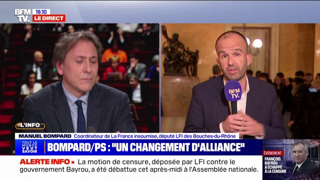 Motion de censure rejetée: Tu ne dois pas être très à l'aise dans tes baskets ce soir , tacle Manuel Bompard (LFI) en s'adressant à Jérôme Guedj (PS)