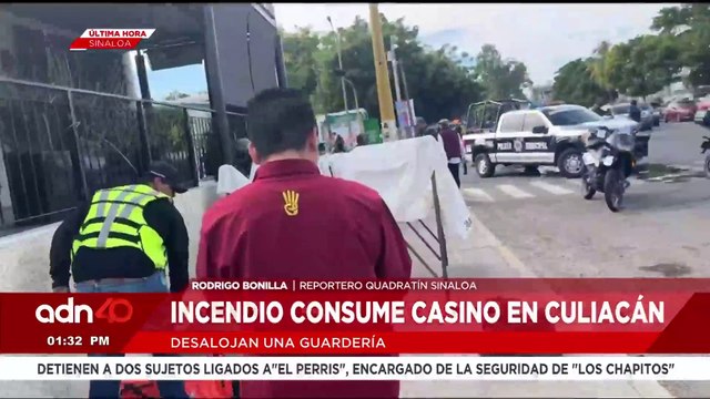 🚨¡Última Hora! Fuerte incendio consume casino en Culiacán, Sinaloa