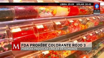 FDA prohíbe el uso del colorante rojo número 3 por riesgo de cáncer en humanos