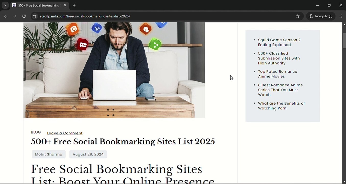 1000+ Social Bookmarking Sites with High Domain Authority 2025