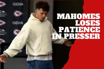 Must see! Patrick Mahomes reacts to interruptions in the press room