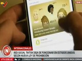 Tik Tok cierra funciones en Estados Unidos por ley de prohibición en este territorio