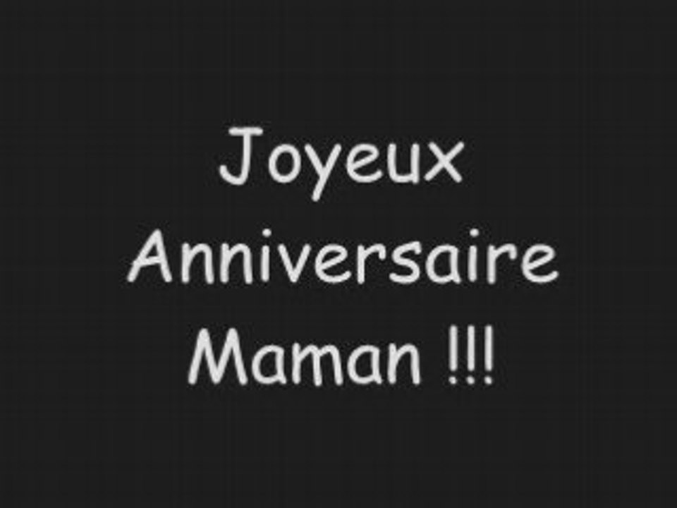 Anniversaire Maman
