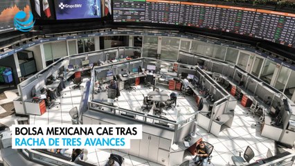 Bolsa mexicana cae tras racha de tres avances