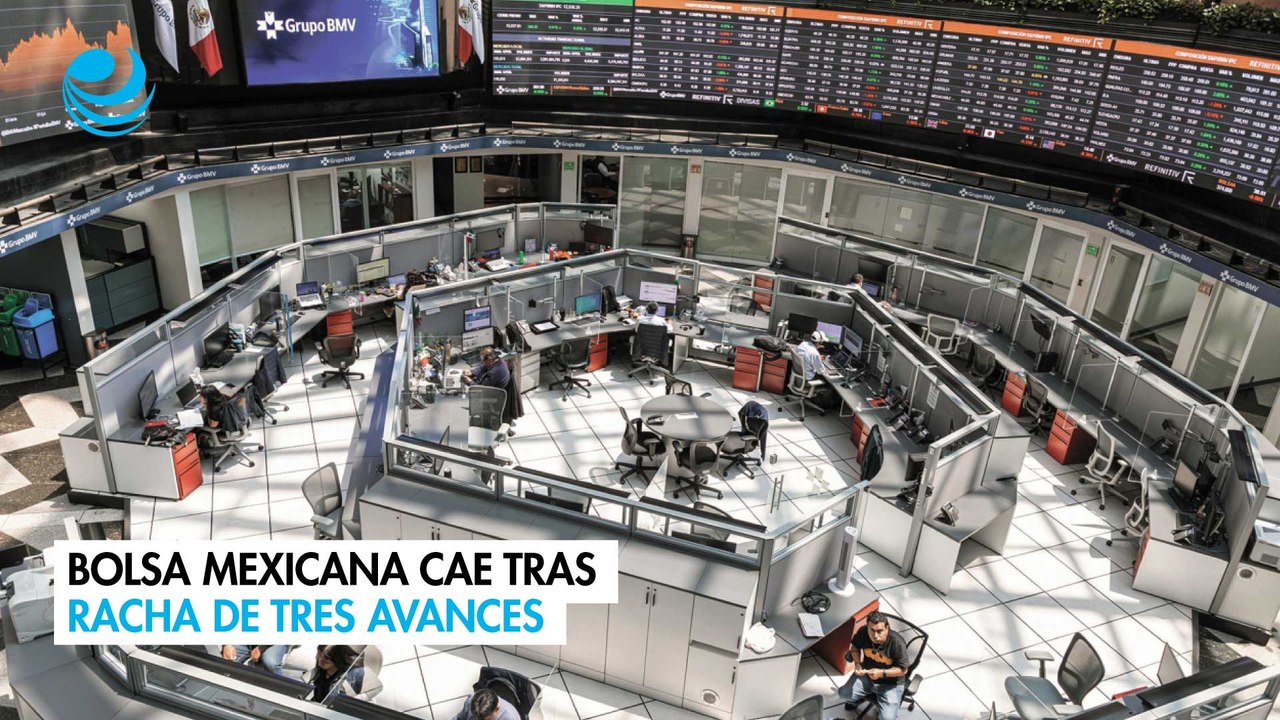 Bolsa mexicana cae tras racha de tres avances