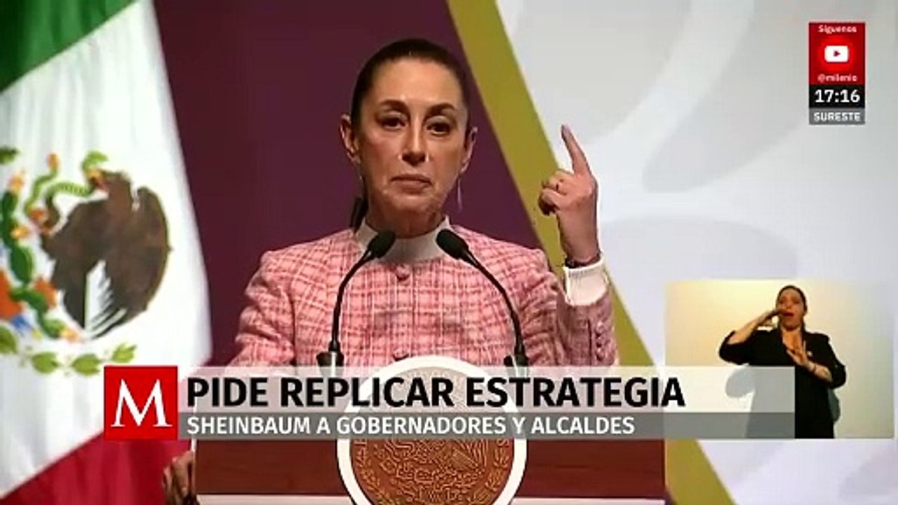 Sheinbaum llama a fortalecer la coordinación entre los tres niveles de gobierno