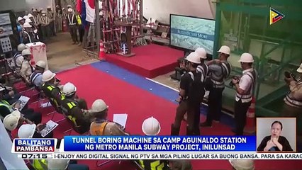 Tunnel boring machine sa Camp Aguinaldo Station ng Metro Manila Subway Project, inilunsad