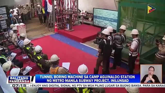 Tunnel boring machine sa Camp Aguinaldo Station ng Metro Manila Subway Project, inilunsad