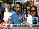 Juventud venezolana rinde homenaje al líder revolucionario Robert Serra