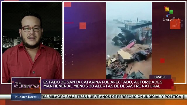 Intensas lluvias afectan el estado de Santa Catarina en Brasil