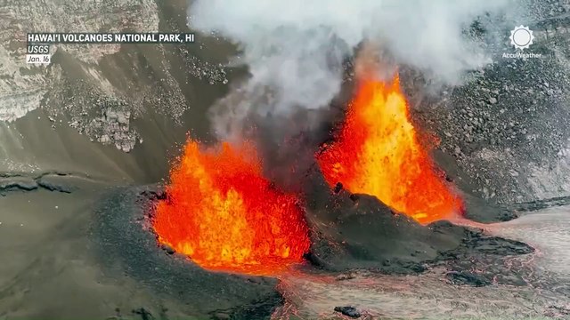 Kīlauea erupts again, shooting lava into the sky