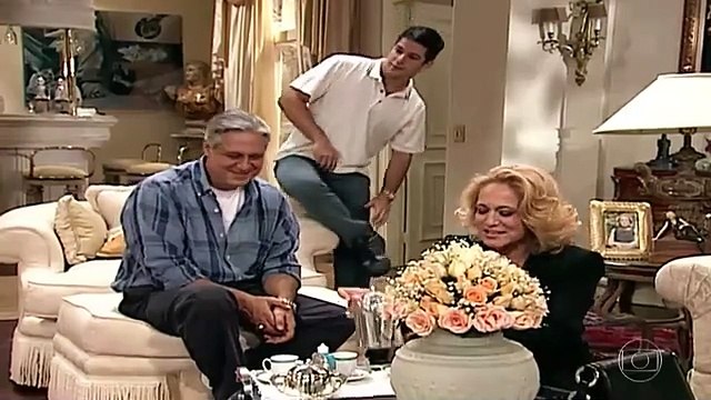 Novela Por Amor (1997) - Atílio conta a Branca que Helena está grávida