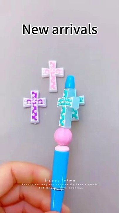 Mini Cute Colorful Glitter Crosses with Flowers Jesus Christ Religion