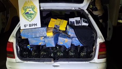 PM intercepta Kadett carregado de mercadorias de descaminho na BR-369 em Cascavel