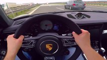 Porsche 911 POV Onboard C4S Turbo Acceleration Autobahn Sound