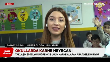 Okullarda karne heyecanı yaşanıyor