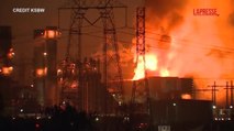 California, incendio nell'impianto di stoccaggio di batterie: le immagini