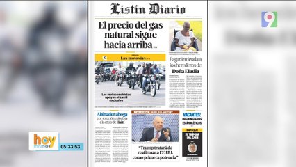 Titulares prensa dominicana viernes 17 de enero 2025 | Hoy Mismo