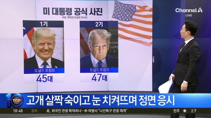 트럼프 ‘머그샷’ 재현?…공식 사진과 유사