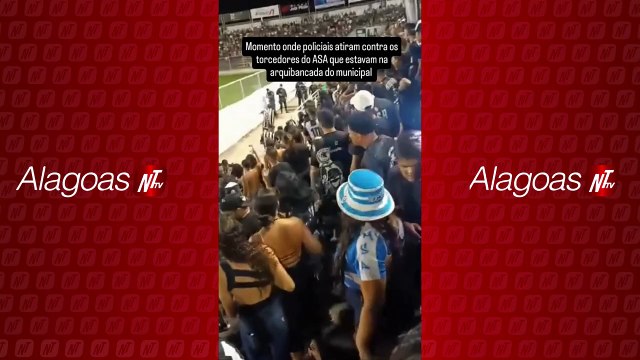 Conflito entre torcedores e policiais é registrado no jogo entre Asa e CRB