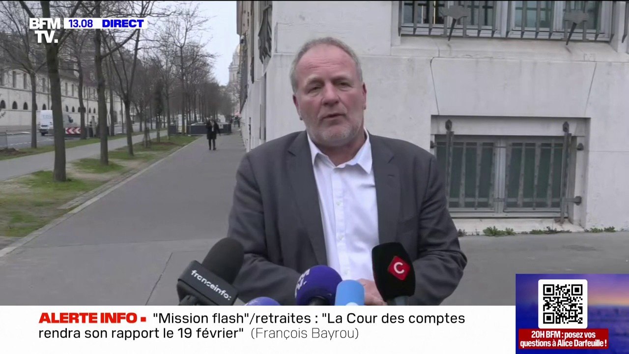 Retraites: "On est prêts à prendre les décisions qui sont nécessaires pour que les équilibres soient préservés", indique François Hommeril (CFE-CGC)