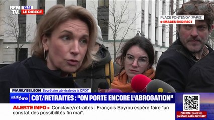 Conclave sur les retraites: "On a posé les bases (...) On y voit un peu plus clair sur le calendrier", réagit Marilyse Léon (CFDT)