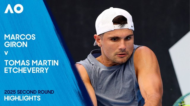 Marcos Girón vs Tomás Martín Etcheverry (7-5, 3-6, 7-5, 3-6, 6-4) | Abierto de Australia 2025 | Segunda ronda