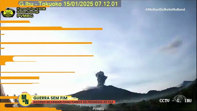 Moradores na Indonésia evacuam casas após erupção de vulcão | Melhor da Noite