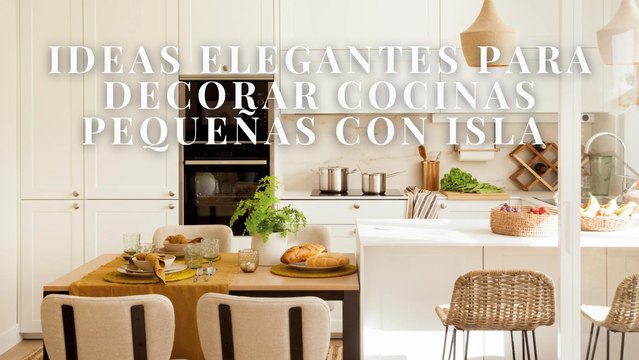 Ideas elegantes para decorar cocinas pequeñas con isla