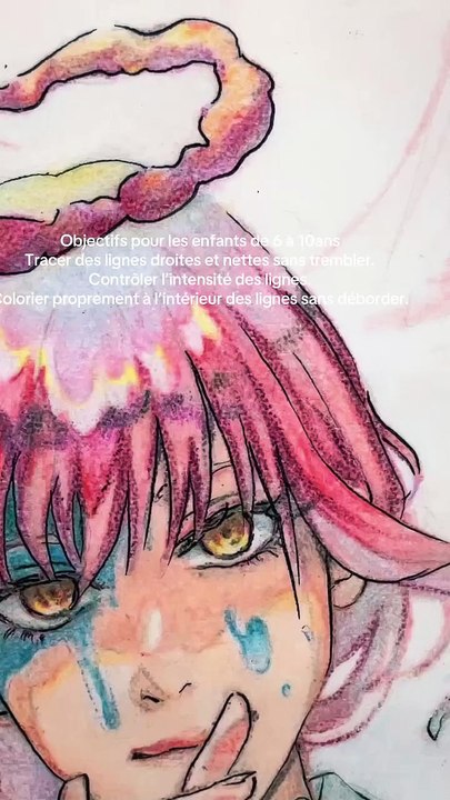 Coloriage avec des crayons de couleur