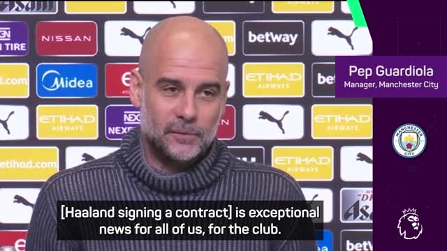 'Exceptional news' for Haaland to sign new Man City deal - Guardiola