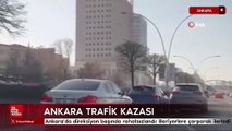 Ankara'da direksiyon başında rahatsızlandı: Bariyerlere çarparak ilerledi