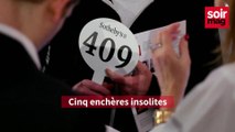 Cinq enchères insolites