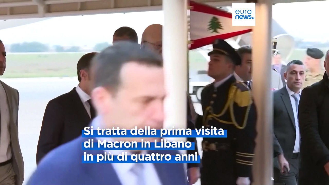 Il presidente francese Emmanuel Macron a Beirut: "Sostegno al Libano"
