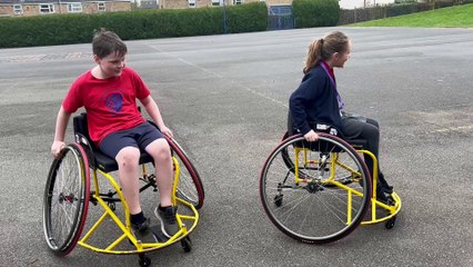 Wheelchair PE lessons at Bluecoat Primary School