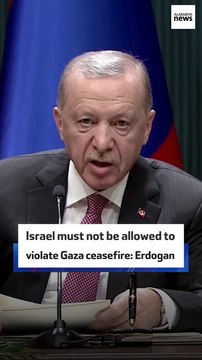 Israel must not be allowed to violate Gaza ceasefire: Erdogan