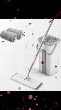 Mop Floor Squeeze Mop With Bucket – Hardwood & Wood Floor Rotary Scrubbing Mop For Easy Household Cleaning ( Random Color )