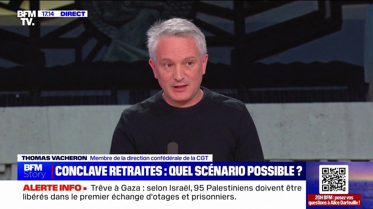 Conclave sur les retraites: "La ligne rouge, c'est le pistolet que nous met le Medef sous la tempe", affirme Thomas Vacheron (CGT)