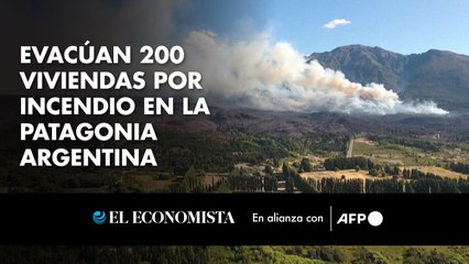 Evacúan 200 viviendas por incendio en la Patagonia argentina