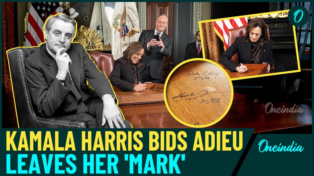 VIDEO: Kamala Harris' Emotional Farewell Ahead of Trump's Inauguration; Signs Ceremonial Desk Drawer