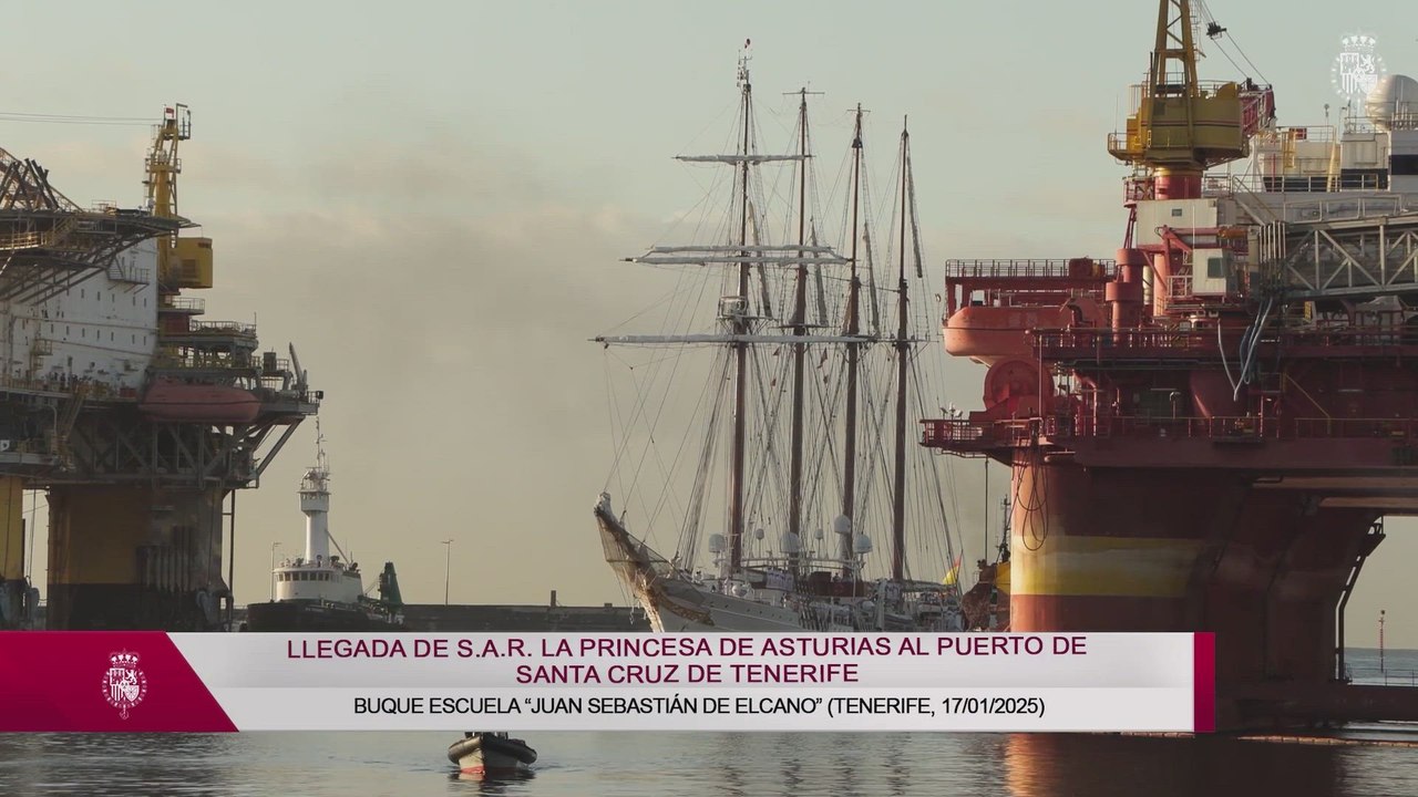 La princesa Leonor atraca en Tenerife a bordo del 'Elcano'