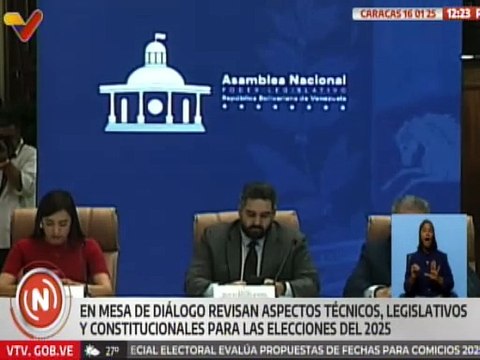 Caracas | AN elabora junto a partidos políticos propuesta de cronograma electoral 2025