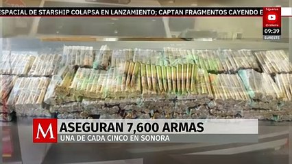 En Sonora decomisaron una de cada cinco armas en 10 meses