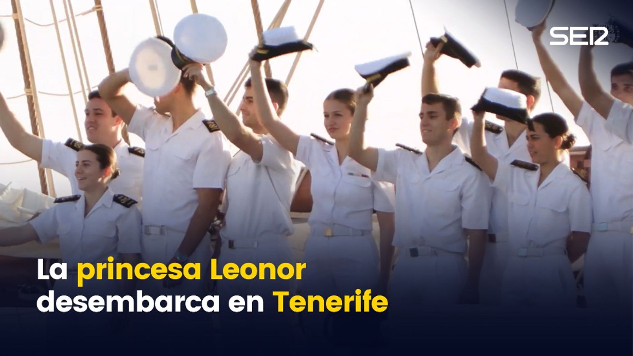 La princesa Leonor llega a Tenerife a bordo del buque escuela Elcano