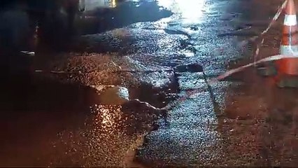 Sinop’ta patlayan su borusu tamir edilmeyi bekliyor