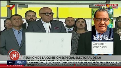 Pdte.  de la Asamblea Nacional se reúne con directiva del CNE