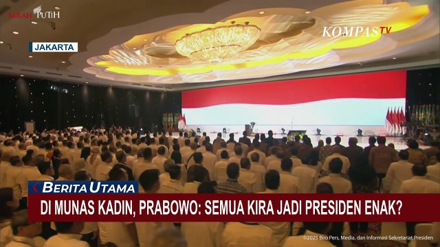 Berkelakar di Munas Kadin, Prabowo: Kamu Kira Jadi Presiden Enak?